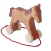 Holz Pferd mit Rädern zum Ziehen-Öko Spielzeug-Naturspielzeug