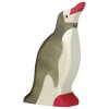 Holztiger Pinguin  Kopf hoch