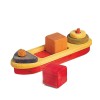 Steckspiel Holzschiff mit bunten Bauklötzen-Öko Spielzeug-Naturspielzeug