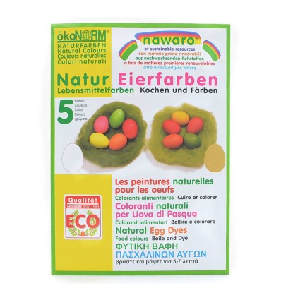 OsterEier Farben 5 ökologische NATUR Lebensmittelfarben zu Ostern-Öko Spielzeug-Naturspielzeug