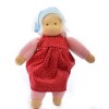 Nanchen Sommerkind Lotti rosa rotes Kleid-Öko Spielzeug-Naturspielzeug